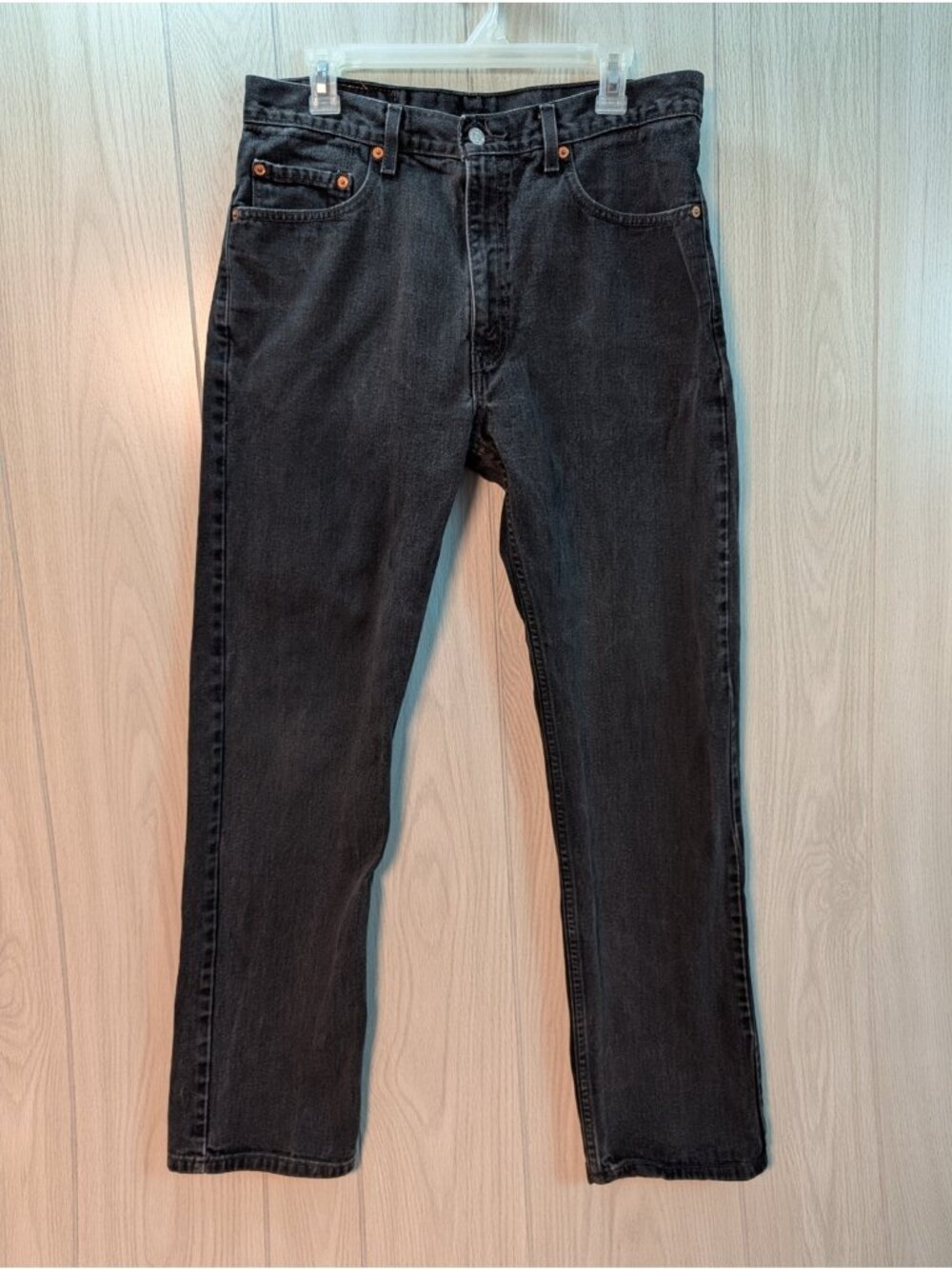 Vintage Levis 505 Jeans Mens 34x32 Blue Regular Straight Black Wash 90s